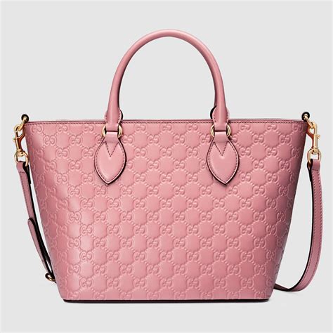 pink Gucci tote bag